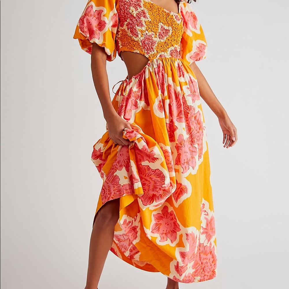Malian Printed Midi Dress